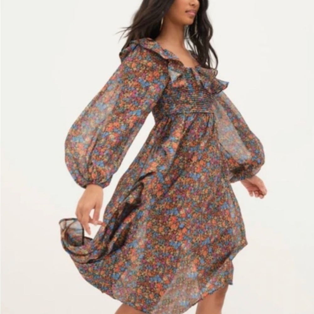 For Love And Lemons Multicolor Floral Blouse